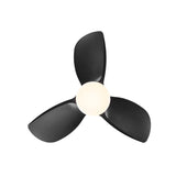 28 In Intergrated LED Ceiling Fan Lighting with Black ABS Blade W1367P234010