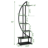 6th Floor Half Moon Ironwood Suitable For Garden Balcony Patio Lawn Home Decoration Plant Stand 96802284