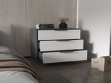 Smokey Oak and White 3-Drawer Dresser B06280496