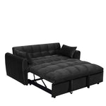 ZUN 64.9 "3-in-1 foldable large size sofa bed, modern velvet double sofa, sofa bed with adjustable back, W2564P228262