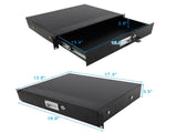 19" 2U Steel Plate DJ Drawer Equipment Cabinet with Keys Black 47048837