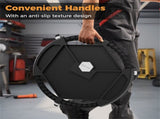 Rolling Garage Tool Caddy with 4 Storage Compartments & Magnetic Holders, 360&deg Swivel Wheels 02209385