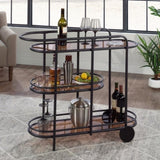 Bar Cart, Black finish B356P354498
