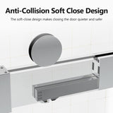 68-72 inches *76 inches Frameless Double Sliding Soft-Close Shower Door, 3/8 inches Thick W1552P174981