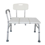 ZUN Medical Bathroom Safety Shower Tub Aluminium Alloy Bath Chair Transfer Bench with Wide Seat & Padded 48856399