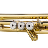 Drop B Tone Adjustable Trumpet Gloves Set Plaint Golden 22632659