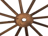 2pcs 30-Inch Old Western Style Garden Art Wall Decor Wooden Wagon Wheel Brown 42415001