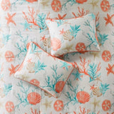 7 Piece Cotton Sateen Comforter Set Coral Queen B03596888