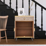 ZUN Accent Cabinet with 2 Doors, 1 Drawer, Adjustable Shelf for Living Hallway, Entryway, Dining W716P197968