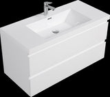 42" Floating Bathroom Vanity with Sink, Modern Wall-Mounted Bathroom Storage Vanity Cabinet with W1573P152686