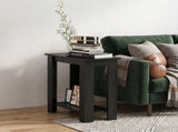 2-Tier Modern End Table with Storage Shelf, Compact Wooden Nightstand Sofa Side Table for Living 92103067