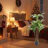 150cm Artificial Olive Tree Natural Look with Silk Leaves & Fake Trunk Indoor Decor for Home & 29116583