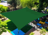 12'X12' Dark Green HDPE sunshade sail 04831055