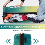 Hardshell Luggage Sets 3 Piece Gradient Color Expandable Suitcase with Spinner Wheels and TSA Lock 35164196