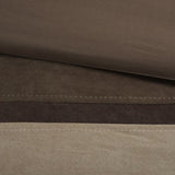 7 Piece Faux Suede Comforter Set Brown Queen B03596967