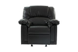 Motion Recliner Chair 1pc Glider Couch Living Room Furniture Black Bonded Leather B011P205229