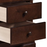 Louis Philippe Style 1pc Nightstand of Drawers Brown Cherry Finish Okume Veneer Bedroom Furniture B01153390