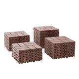 Plastic Interlocking Deck Tiles,44 Pack Patio Deck Tiles,12"x12" Square Waterproof Outdoor All W206P151695
