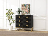 ZUN 3 Drawer Storage Cabinet,3 Drawer Modern Dresser,Chest of Drawers With Decorative Embossed Pattern W2232P164997