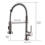 ZUN Commercial Kitchen Faucet with Pull Down Sprayer, Single Handle Single Lever Kitchen Sink Faucet W1932P172282