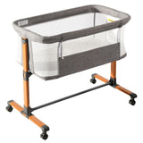 Iron pipe plastic 150D encrypted cationic fabric gray baby cradle bed model KT-BSW 84974480