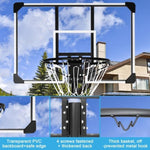 ZUN Portable Basketball Hoop & Goal Basketball Stand Height Adjustable 6.2-8.5ft with 35.4Inch 27592216