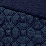 3 Piece Velvet Quilt Set Navy King/Cal King B03597472
