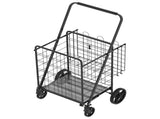 Extra Large Shopping Cart,Grocery Cart on Wheels, Foldable Utility Shopping Carts with Double Basket 06936271
