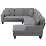 ZUN [New] 108*85.5" Modern U Shape Sectional Sofa, 7 Seat Fabric Sectional Sofa Set 97604557