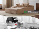 Oversized Chaise Lounge Chair Cozy Cloud Couch, Modern Plush Corduroy Upholstered Sleeper Sofa 19645752