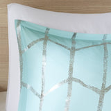 King/Cal King Metallic Printed Comforter Set B03595836
