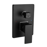 Shower System, 10-Inch Matte Black Full Body Shower System with Body Jets, Square Rainfall Shower 06159140