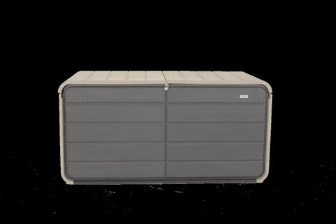 260 Gallon Plastic Deck Box, Large Patio Storage Box with Lock, Wheels & Waterproof Lid for Outdoor W1859P325841