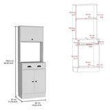 Tampa Kitchen Pantry with Drawer and 2 Cabinets B070P173168
