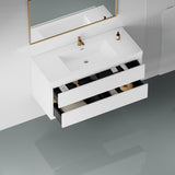 48" Wall-Mounted Bathroom Vanity with Sink, Floating Bathroom Storage Cabinet with Stone Resin W1573P211175