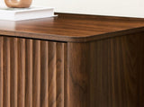 34.3" modern wavy sideboard, curved contour design storage cabinet, 2-door cabinet with storage W1162P393983