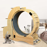 5-in-1 Cat Sports Running Wheel, Cats Wheel Wood Climbing Frame, Cat Litter Fitness Wheel, Oversized W1790112807