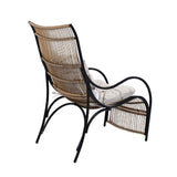 3 Pieces Wicker Outdoor Patio Furniture Set with Lounge Chair, Balcony Chairs Table Set with N780P209442N