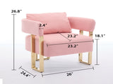 TS Modern decorative chair, living room side chair with gold metal legs, no wheels, suitable for 56063728