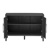 U-Style Storage Cabinet Sideboard Wooden Cabinet with 2 Metal handles and 2 Doors for Hallway, N711P241278B