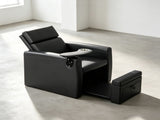 Black PVC Electric Reclining Pedicure Chair 77802564
