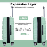 Luggage set of 5 pieces, expandable hard PC luggage set with TSA lock for rotating wheels, W284P202778