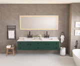 84*30LED Lighted Bathroom Wall Mounted Mirror with High LumenAnti-Fog Separately ControlDimmer W1272112755