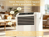 All-in-One Mobile Portable Air Conditioner, Cool/Dehumidify/Ventilate, 2 Speed Fans, 24-Hour Timer 26258094