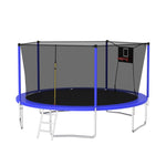 ZUN 14FT Trampoline ,Sports Fitness Trampolines with Enclosure Net, Recreational Trampolines for Outdoor W1163120240