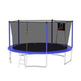 ZUN 14FT Trampoline ,Sports Fitness Trampolines with Enclosure Net, Recreational Trampolines for Outdoor W1163120240