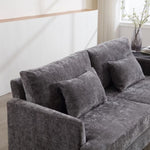 ZUN COOLMORE Mid Century Modern chenille Fabric Loveseat sofa, 2-Seat Upholstered Loveseat Sofa Modern W395P151898