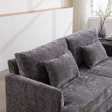 ZUN COOLMORE Mid Century Modern chenille Fabric Loveseat sofa, 2-Seat Upholstered Loveseat Sofa Modern W395P151898