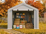 8x10 FT Storage Shed with 2 Roll-up Windows, Heavy Duty Bike Tent 38004674