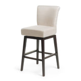 30.75 Inch Swivel Height Bar Stools, wood Frame,fabric Sponge cushion and Upholstered 57177.00FWHT